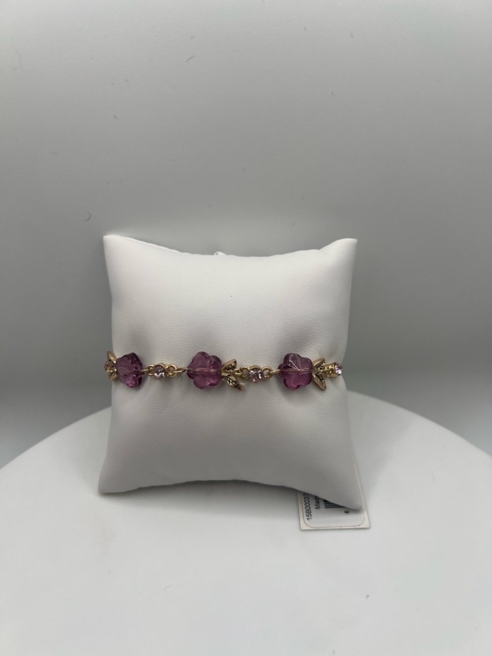 lonna & lilly Purple Floral Gold-Tone Slider Bracelet